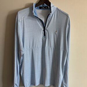 RLX Men's Light Blue Quarter-Zip Performance Shirt